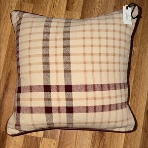 Hearth & Hand Plaid Pillow - Tan and Brown